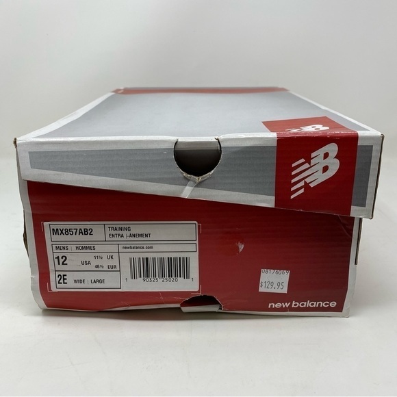 New Balance All Black MX857AB2 Men's Cross-Training Shoes Slip Resistant WIDE - Picture 7 of 7